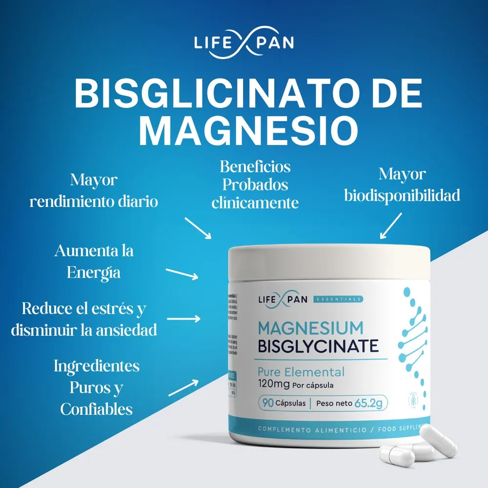 Combo Longévité LifeXpan® [ NR Puro 60 + Magnésium Bisglycinate + Optimal] Augmente le NAD+, V (photo 3)