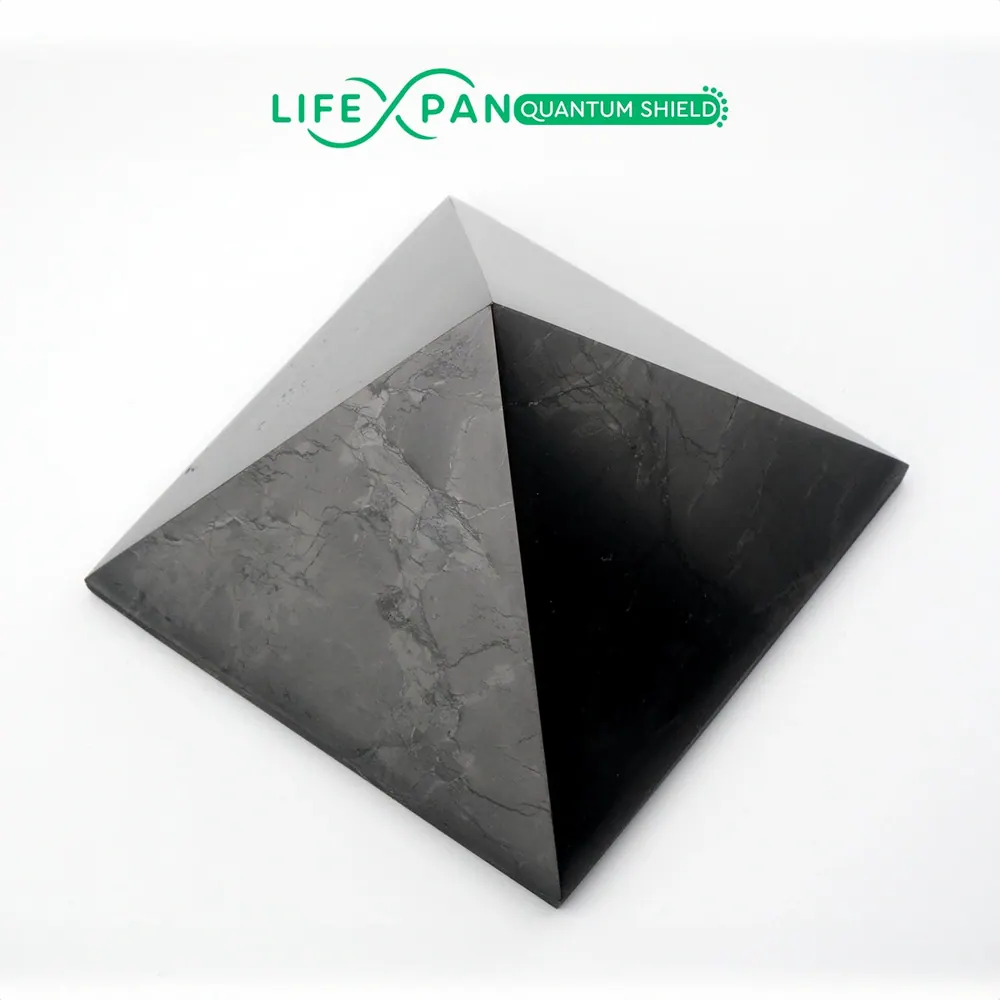 Super Pack x2 Shungite Pyramide 60mm Polie + Pendentif Fleur de Vie + x2 Protection Mob (photo 8)