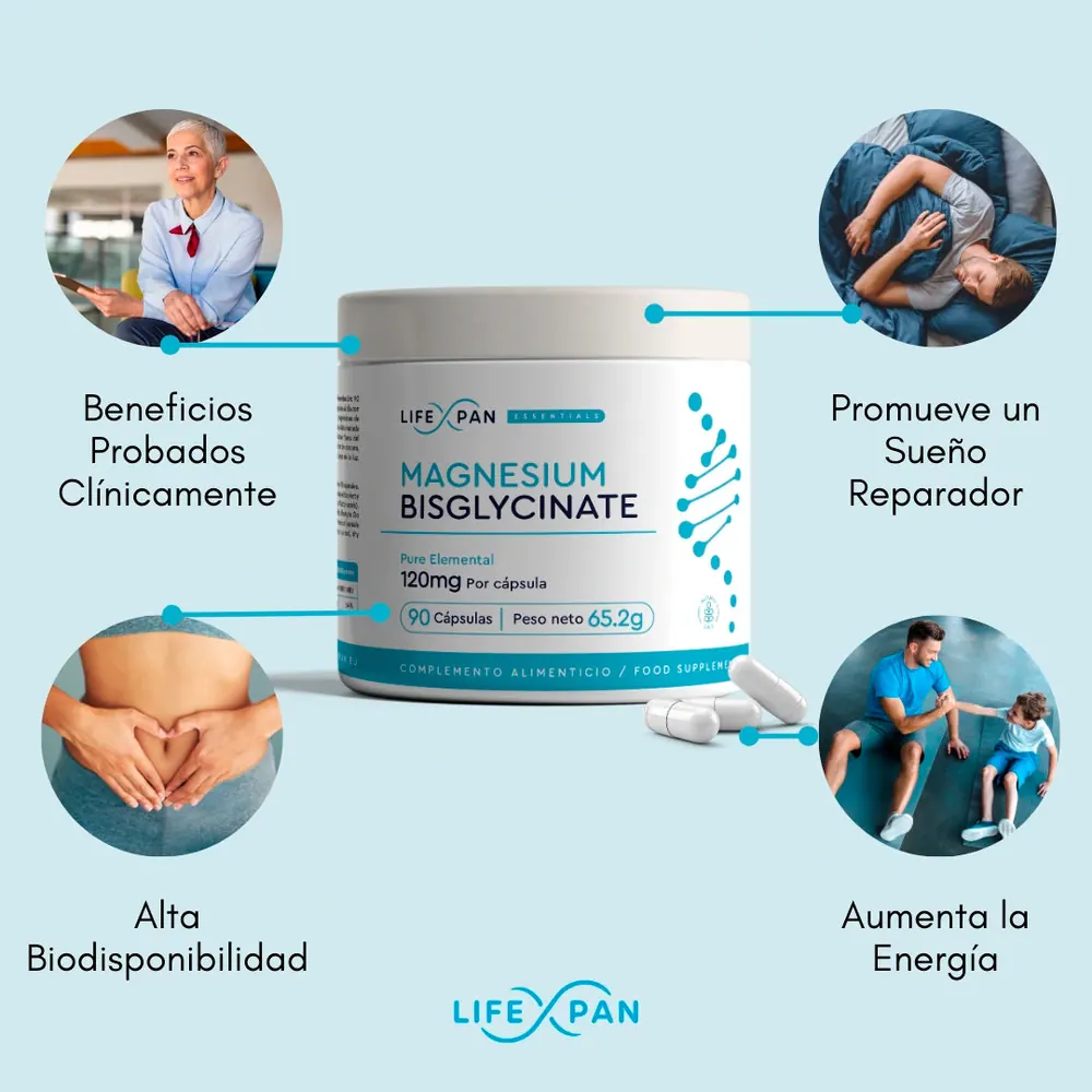 Combo Longévité LifeXpan® [ NR Puro 60 + Magnésium Bisglycinate + Optimal] Augmente le NAD+, V (photo 7)
